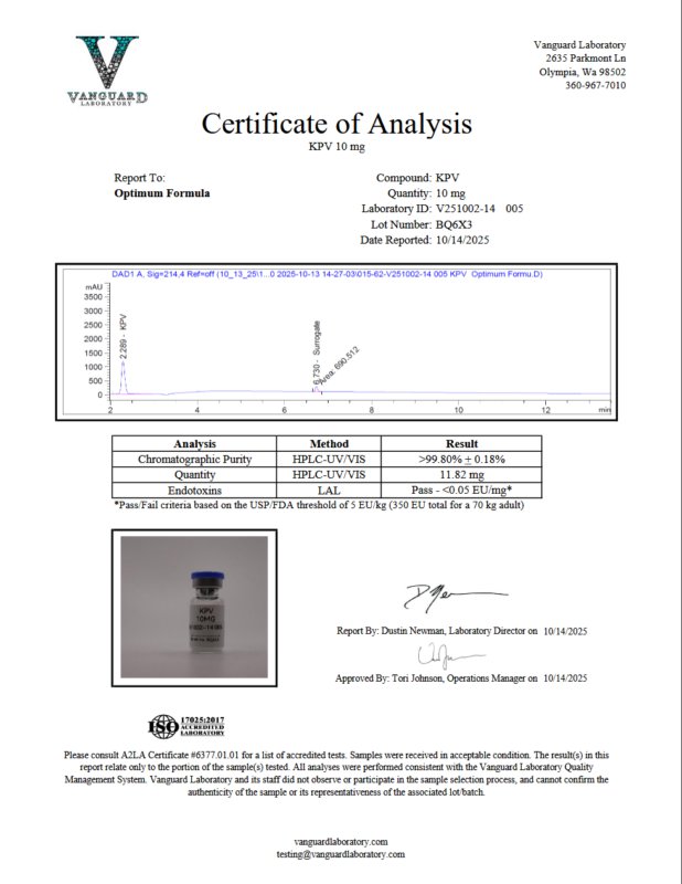 Detection report 1 of 2 for KPV